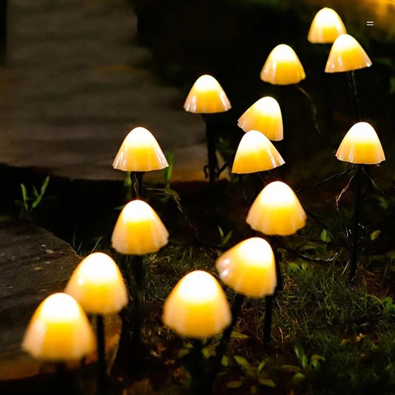 LED Solar String Light Garden Decoration Mushroom Lights IP65 Waterproof Garland Patio Decor Outdoor Solar Lights Fairy Light