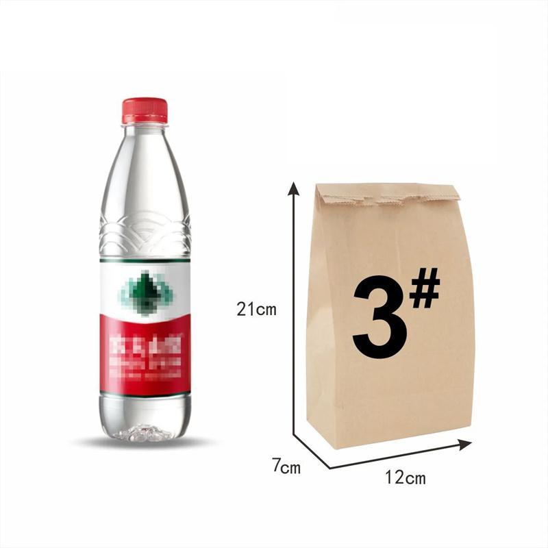 

20/50/100pcs Brown Kraft Paper Food Vegetables Shopping Bag Candy Package Kraft Lunch Bag Grocery Cookie Bread Bucket Bag 20pcs