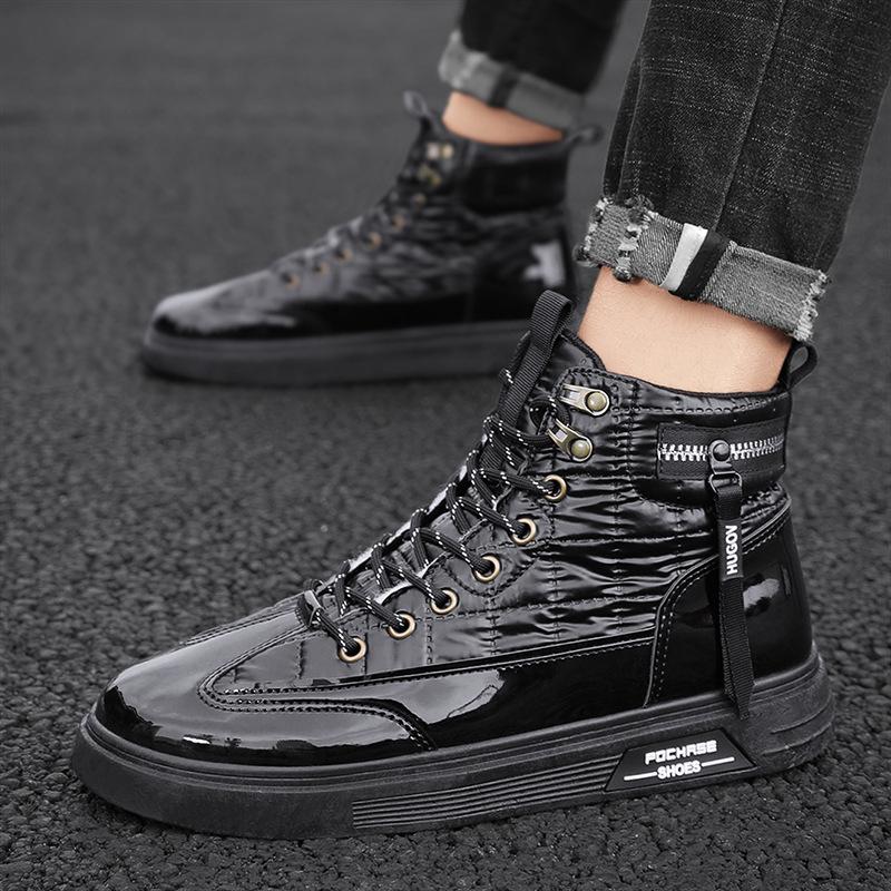 Autumn and winter new down cloth warm high-top board shoes student sports and leisure short boots