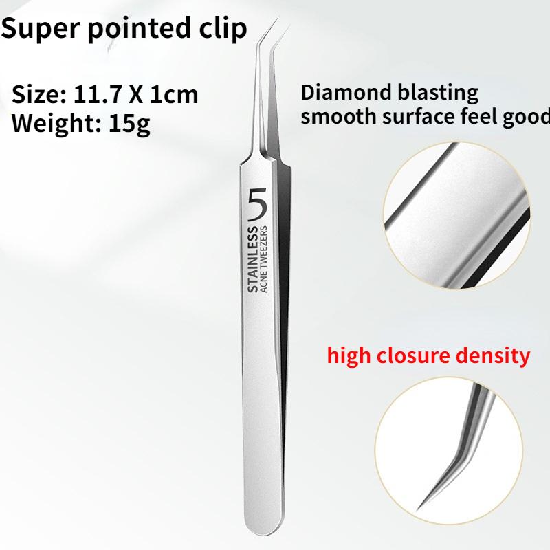 No. 5 Cell Acne Blackhead Clip Tweezers Ultra-fine Scraping and Closing Artifact Acne Needle Beauty Salon Special Tool