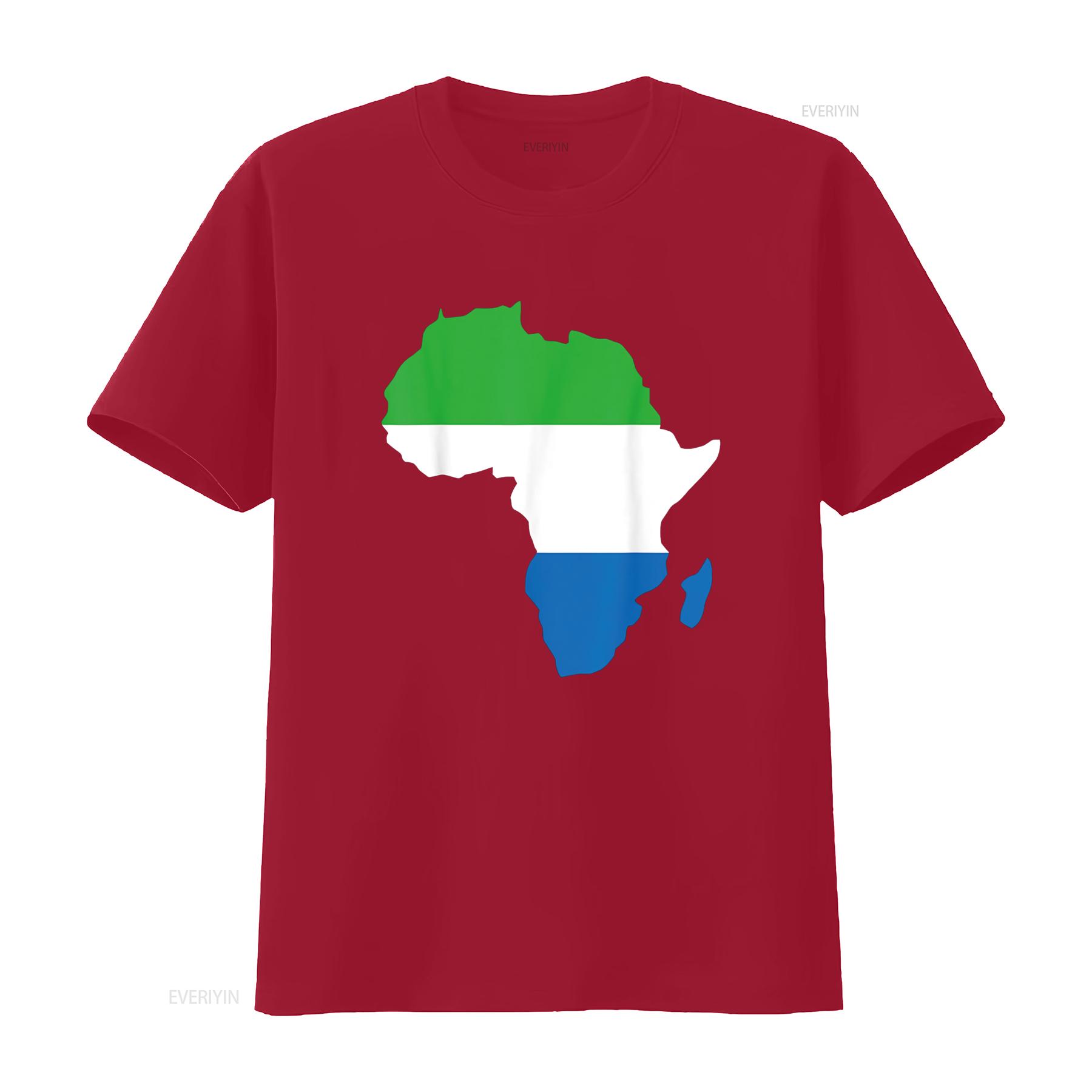 Люблю Сьерра-Леоне С флагом Сьерра-Леоне На карте Африки Футболка винтажная стираная с принтом слегка растянутая мужская мягкая универсальная S