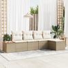 VidaXL Ensemble de canapé de jardin 5 pièces avec coussins beige en poly rotin 3348067
