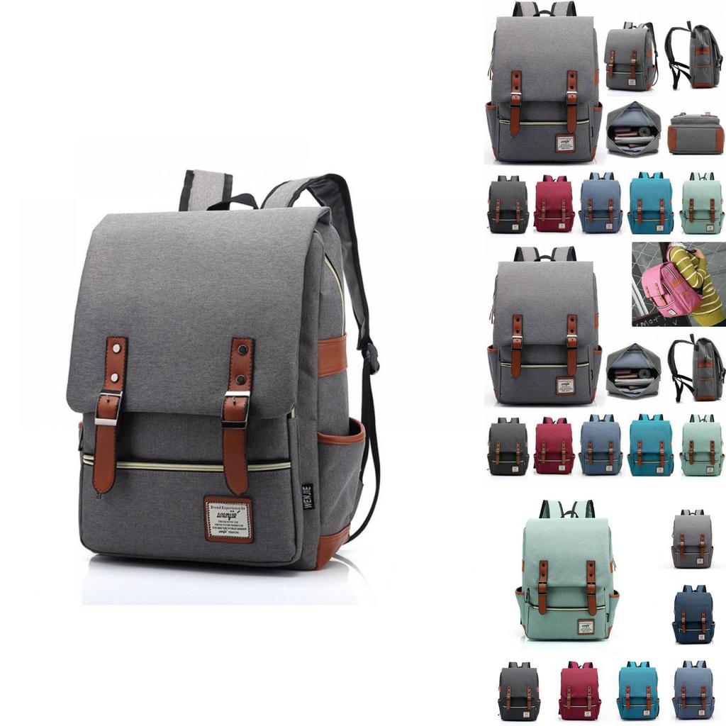 Luxurious Durable Canvas Leather Travel Backpack With Comfortable Shoulder Strap
