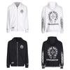 Chrome Heart Pure Cotton Terry Zip-Up Hoodie with Hood