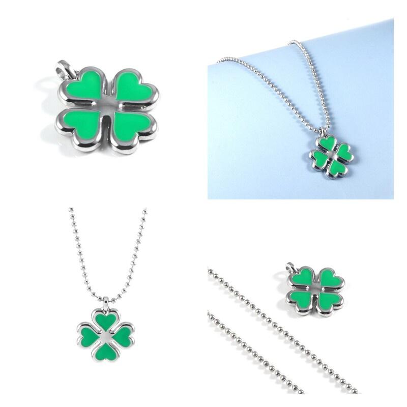 Unique Four Leaf Clover Pendant Necklace Tokyo Avenger Cosplay Decor Gift For Girl