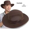 Men's Straw Sun Hat - Breathable, Woven Fishing & Outdoor Sunshade Hat for Summer.
