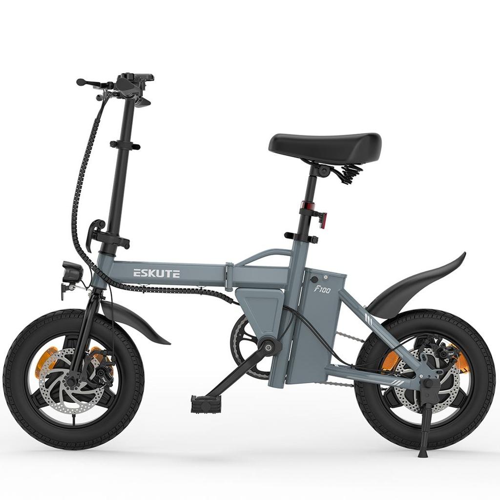 Electric Bicycle Foldable ESKUTE F100 250W Motor City Electric Bike Top Speed 25Km/h 36V 9AH Range 60Km Load 120Kg