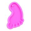 Pink Shiny Small Foot Keychain Silicone Mold for Valentine Love Gift Craft