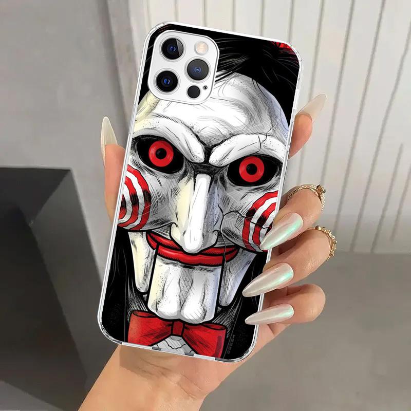 The Jigsaw Killer Horror Phone Case for Iphone 17 Air 16 15 Plus 14 13 Mini 12 11 Pro Max 16E 7 8 SE 2020 Soft Funda Print Shell