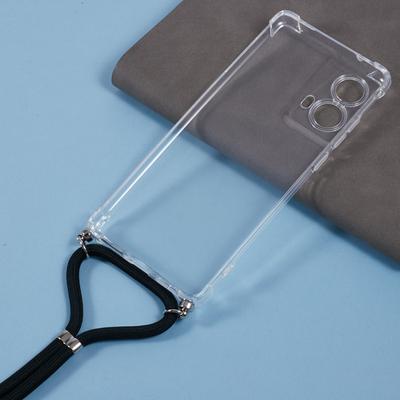 For Motorola Moto G85 5G/S50 Neo 5G Case Reinforced Corner TPU Clear Phone Cover with Lanyard