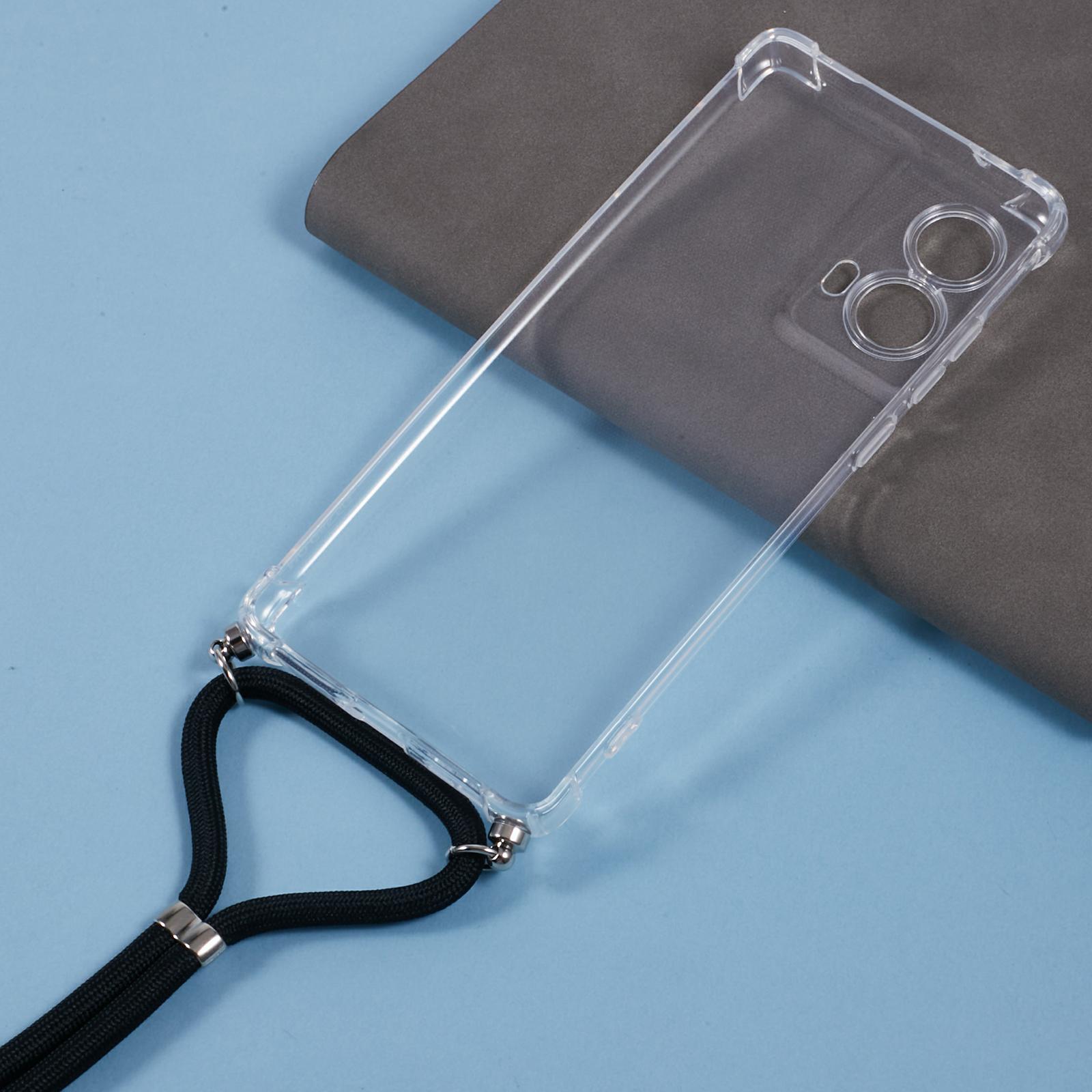 

For Motorola Moto G85 5G/S50 Neo 5G Case Reinforced Corner TPU Clear Phone Cover with Lanyard A