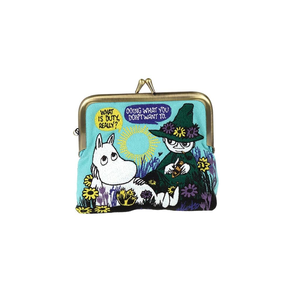Stationery Moomin Goods Mini Pouch with Clasp and Tatami S2337622 Sun-Star Embroidery, Moomin,