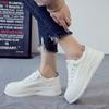 Korean Women's Chunky Vulcanized Shoes Women's Casual Small White Shoes 2025 Breathable Soft Bottom Sneaker Female Boards Shoe