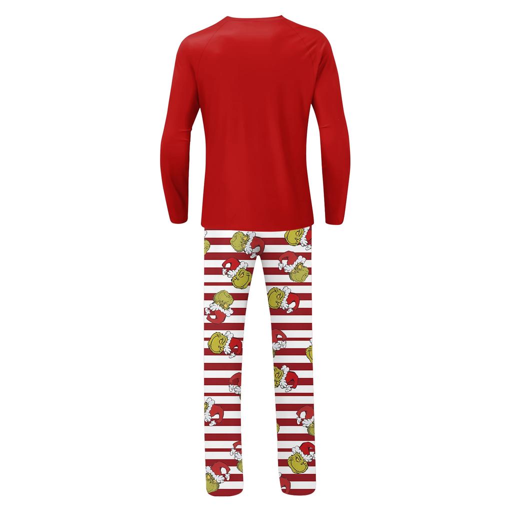 Juletrykk Familiematchende topper med lange armer+buksesett Familiematchende sett