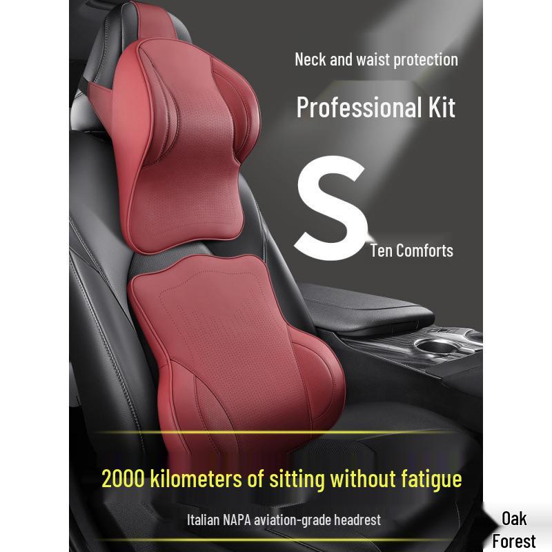 Aviation-Grade Memory Foam Car Neck and Lumbar Support Pillow