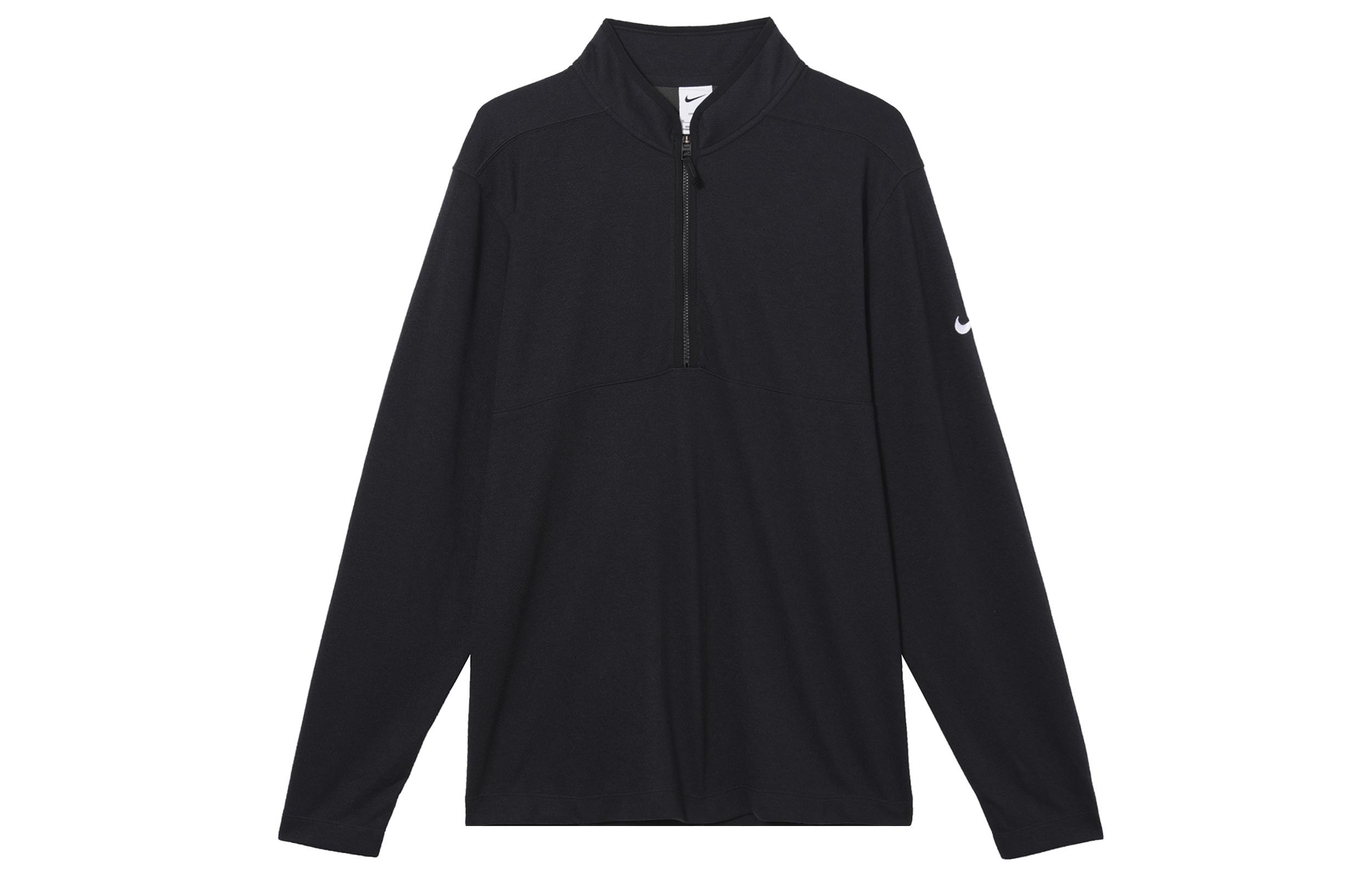 Nike Sweatshirts Men s Black Stand Collar Moderate Regular DJ5475-010 S