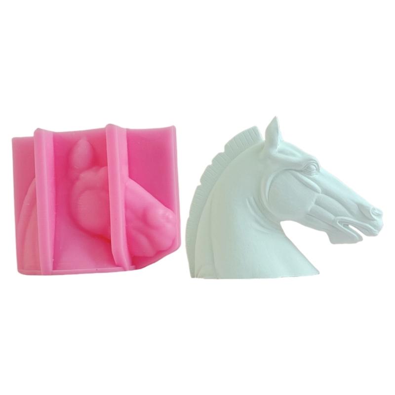 Realistic Horse Head Silicone Mold for Handmade Home Decoration Desktop Ornament Epoxy Resin Mould Gypsum Plaster Mold