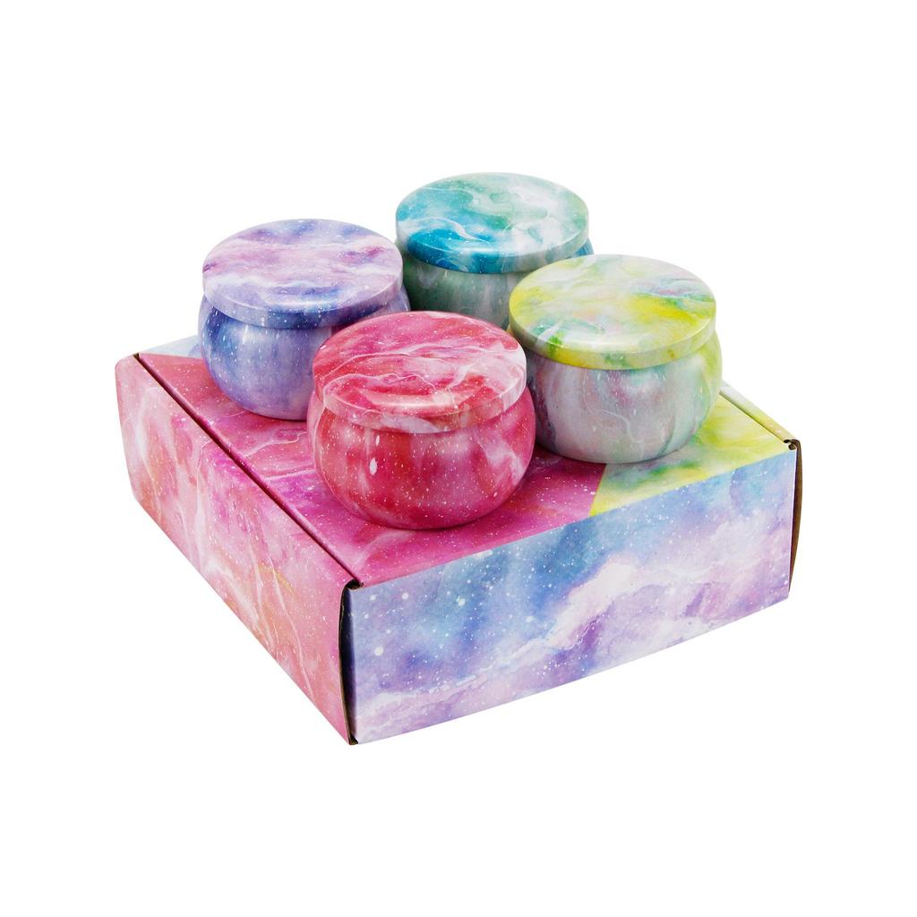 4.4oz Aroma Candle In Drum-shaped Tinplate Gift Jar
