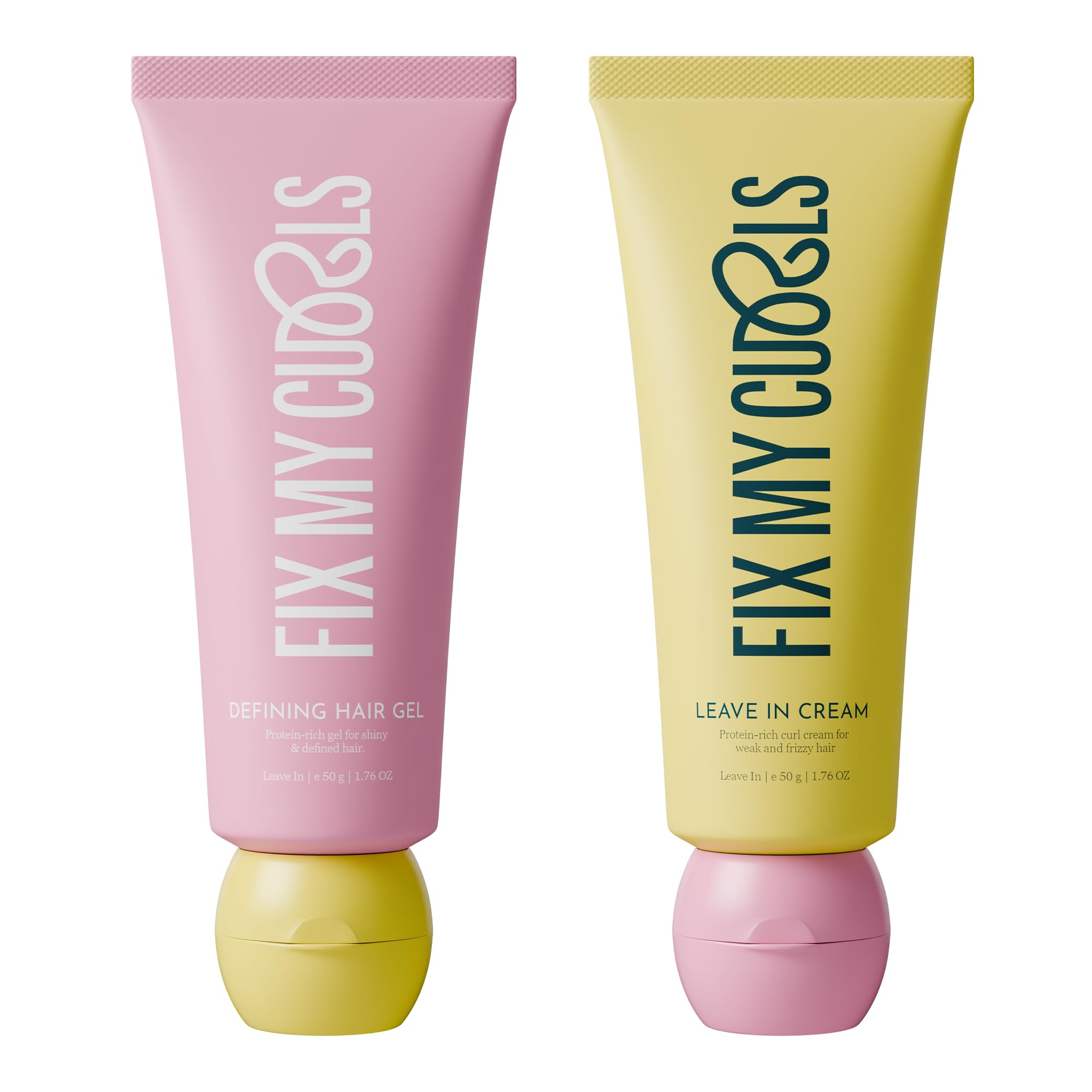 Fix My Curls Protein Styling Duo Curl Leave In Cream & Defining Gel For Curly, Wavy, Dry & Frizzy Hair | Protein Rich | Frizz Control | Hydrating,