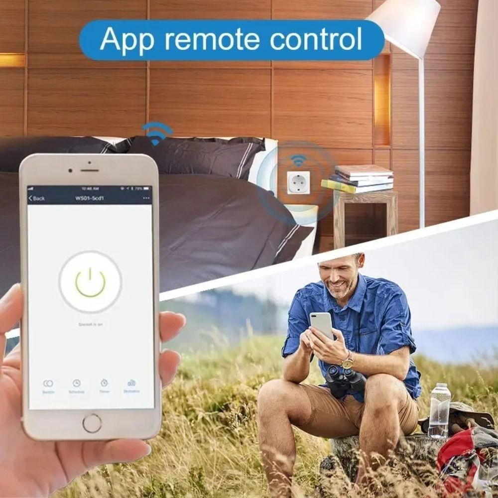 New EU Smart Plug 16A Power Monitor WiFi Plug Remote Voice Control Timer Function Power Outlet Smart Home