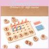 10 Kids Digit Counter Early Education Number Match Arithmetic Board Kindergarten