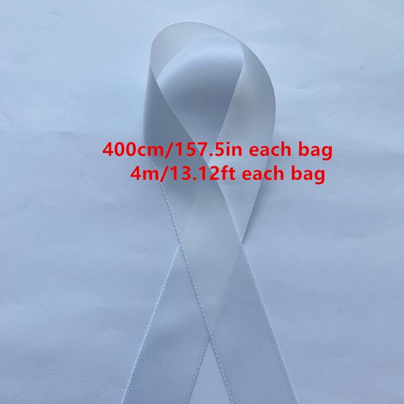 4m/13.12ft Each Bag Wide 2.5cm/0.98in Double Face Satin Ribbons Handmade DIY Sewing Trim Craft Webbing Clothing Hair Gift Wrapping Tie Home Festival