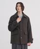Adhoc Men'S Collared Short Balmacaan Coat (Dk-Brown) (Hbahc14)