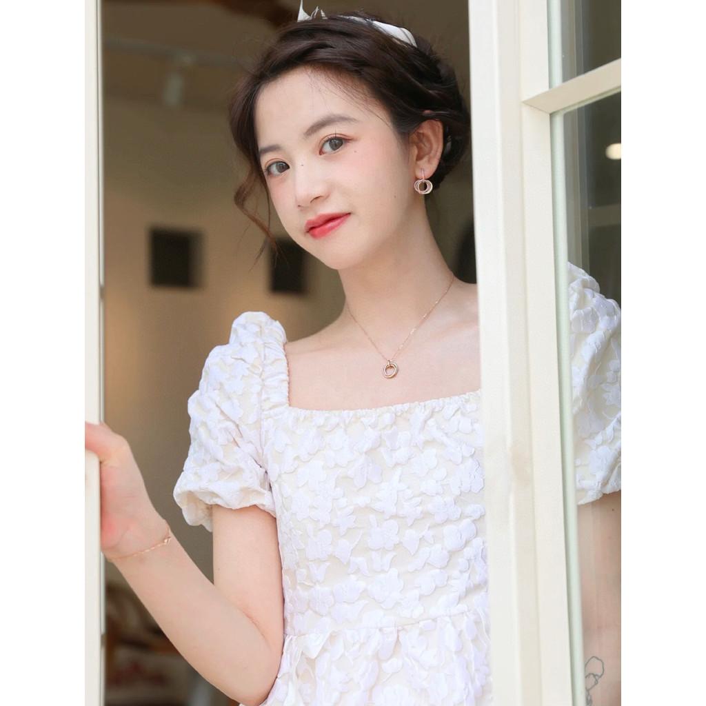 Weißer Diamant Tri Color Drei Ring Ohrringe Anti-allergisches Material Geburtstagsgeschenk Kostenloser Versand Alltagsoutfit Süß und Romantisch