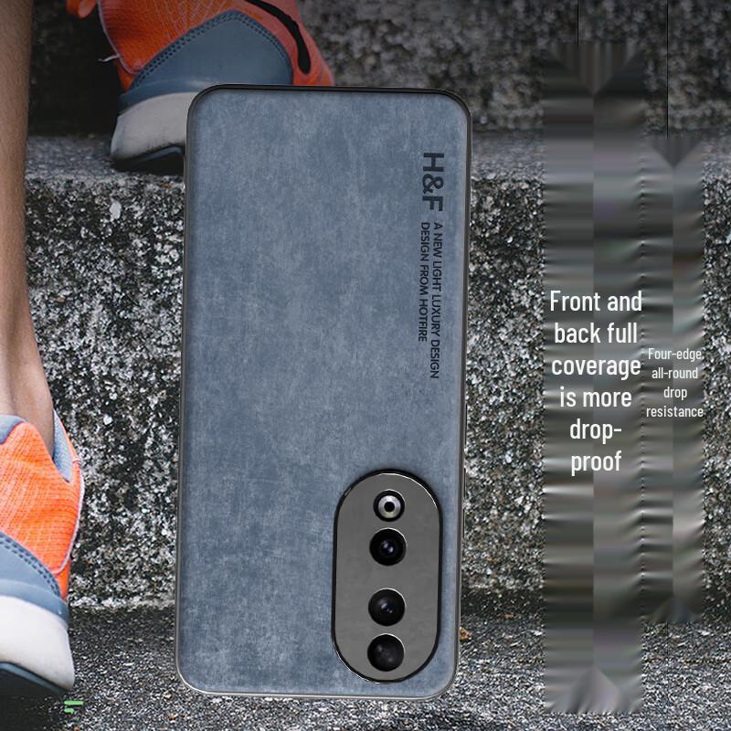 Rehoo Suede-Feel Full-Coverage Lens Phone Case for Honor