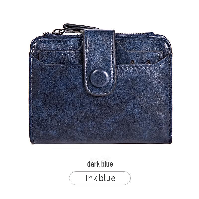 Xiangyin 2024 Korean-Style Short Leather Wallet for Women - Fashionable, Simple, Bi-Fold Design with Multiple Card Slots