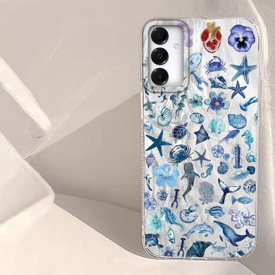Custodia per Telefono Fiore Animale Marino per Samsung Galaxy A55 A07 A17 A56 A36 A26 A16 A53 A06 A14 A24 A34 A54 A15 A25 A35 A12 A13 Cover