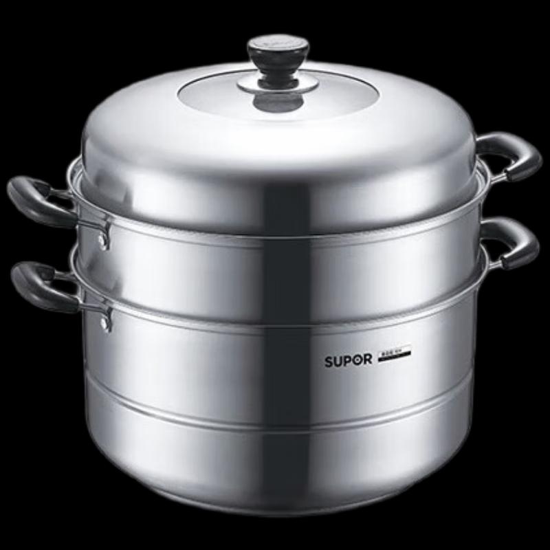 Supor 34cm 3-Layer 304 Stainless Steel Steamer & Soup Pot