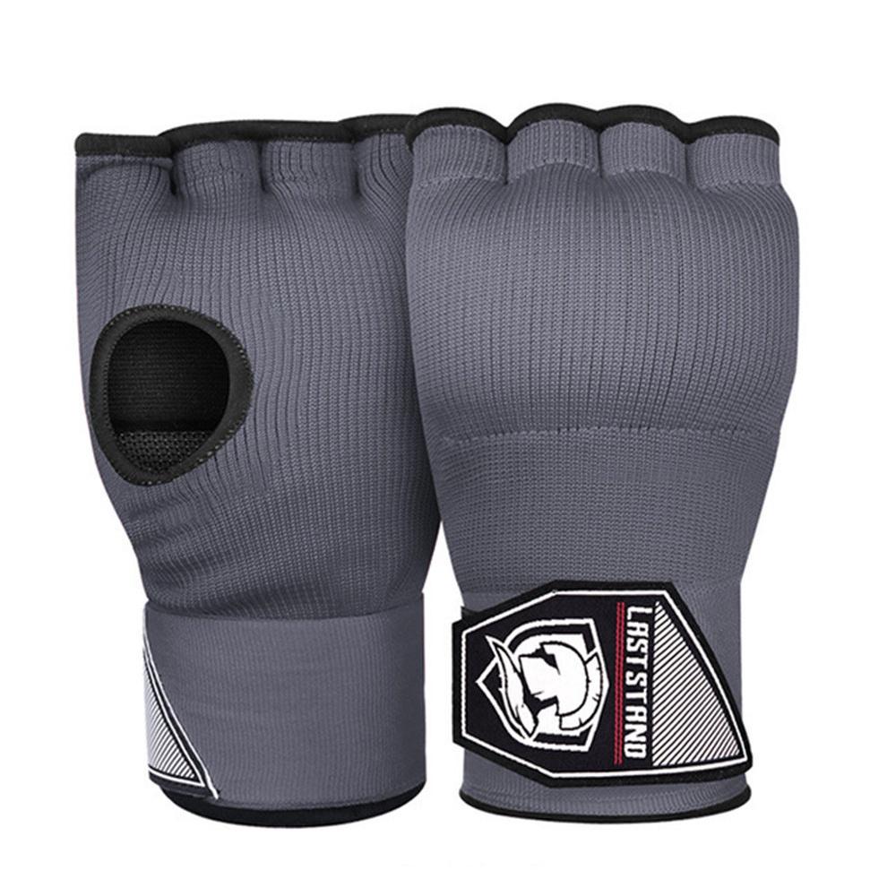 1 Paar Gel Bokshandschoenen Handwraps Verstelbare Halve Vinger Handschoenen Ondersteuning met Lange Polsband MMA Boksen Handbeschermingsuitrusting