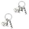 Elegant Key Rings Unique Science Bag Accessory Stylish Microscope Key Holder for Jewelry and Everyday Key Organization