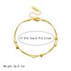 Gold Plated Double Layered Snake Chain Cube Bead Bracelet