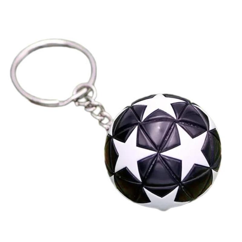 Europäische Stile Fußball Robuster Schlüsselanhänger aus Kunstleder Souvenir Anhänger Dekoration für Fans und Sammler zum Tragen