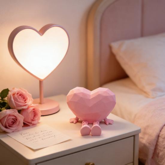 2ks Srdce Figurka na Stůl Sada Interaktivní Pohyblivé Nohy A Ruce Ozdoba Jedinečný Symbol Lásky Ozdoba Kancelář Domov Dekorace Dárek