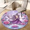 1PC Fairy Non-Slip Floor Round Carpet, Office, Family, Bedroom, Large Area Rug Indoor Rugs,  Durable PolyesterH0334