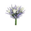 13Inch Artificial Tulips And Lavender Bouquet With Baby Breath For Wedding Home