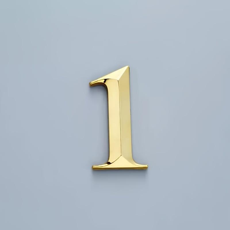 Gold Address Door Label Number #0-9 ABS Height 5cm Golden Home Sticker Modern House Hotel Apartment Door Plate