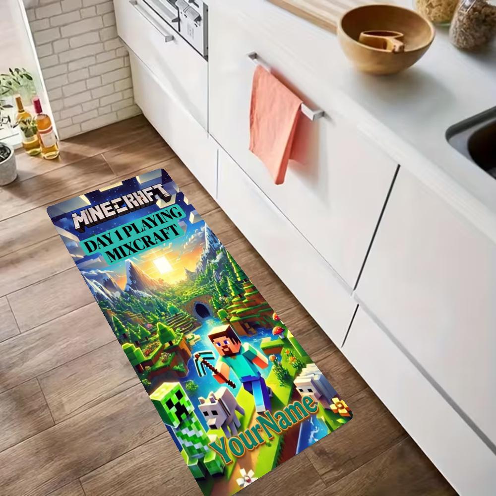 Minecraft Customize Your Name Kitchen Rug Runner Rug Laundry Mat Hallway Entryway The Best Gift Choice
