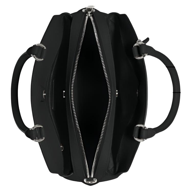 Coach Lillie Genuine Leather Shoulder Bag, Crossbody Bag, Handbag Large Women's Black CP508-BLACK