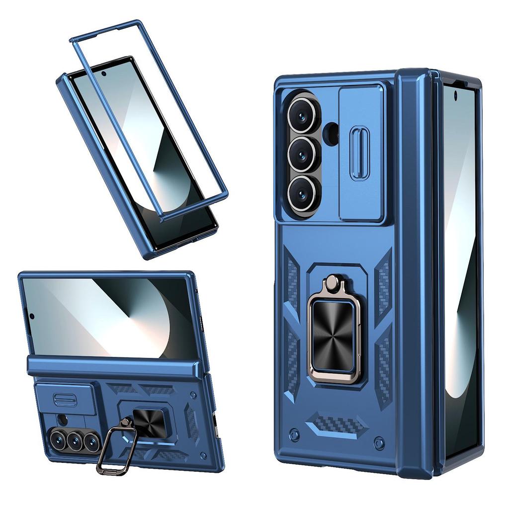 Samsung Z Fold Phone Case - Compatible with Fold7/6/5, Lens & Hinge Protection, Flip Cover with Ring Holder