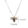 Beautiful Bee Pendant Necklace Silver Classy Clavicle Chain for Street Shooting