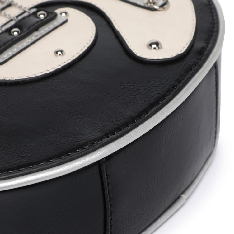 PU Leather Crossbody Bag in Guitar Shape Student Shoulder Bags Adjustable Strap for School Rehearsals and Performances