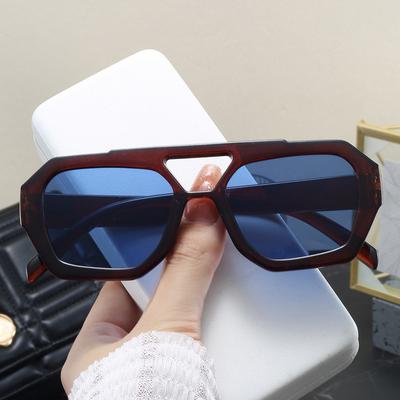 Stylish Double Bridge Sunglasses Men Women Square Frame UV400 Sun Glasses Shades Unisex Outdoor Oversized Goggles Eyewear