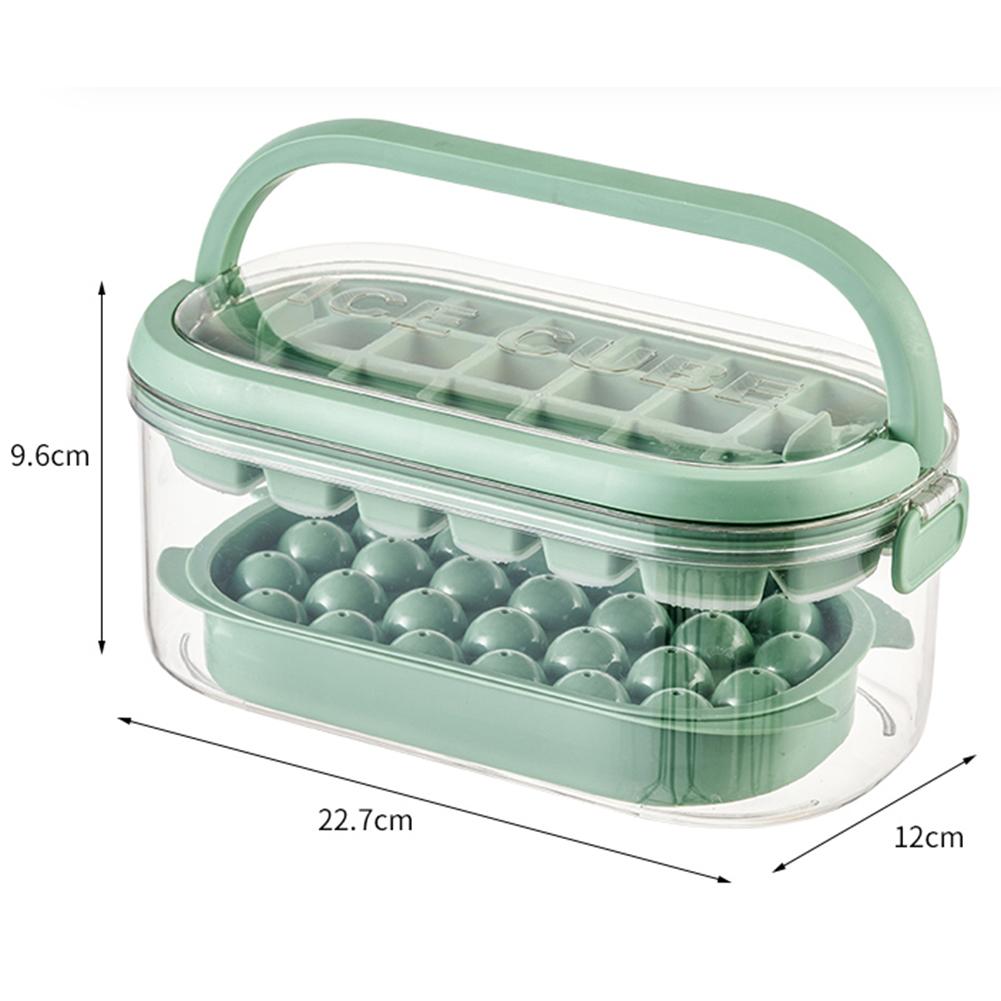 Ice Cubes Hockey Silicone Mold With Storage Box Quick Demoulding Ice Maker DIY Ice Drinking Tool
