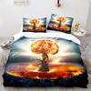 Explode Duvet Cover Orange Firework Shaped Pattern Disaster Theme King Queen Size For Kid Boy Girl Adults For Bedroom Decoration