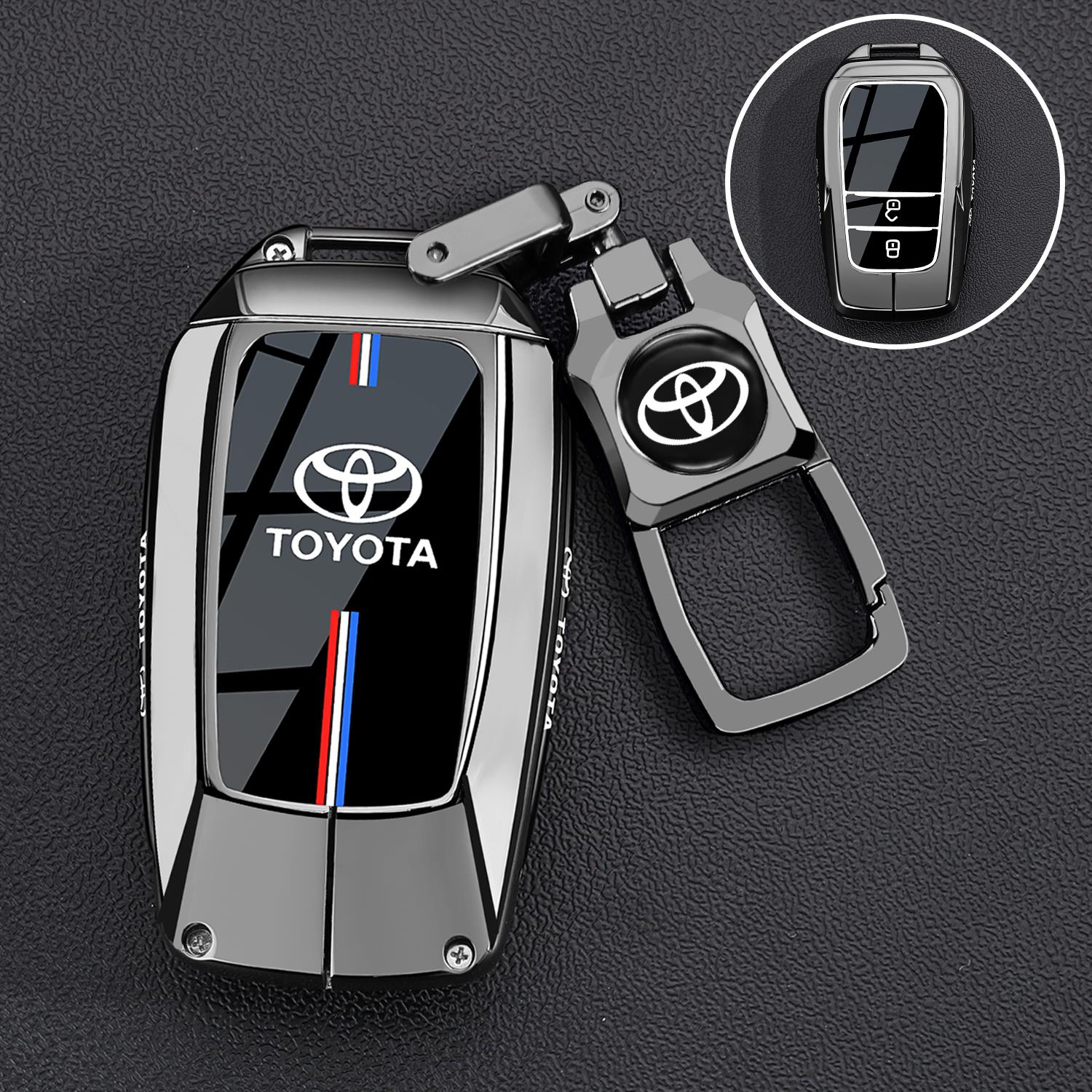 Transparent Car Key Fob Case Cover Black Key Case Shell Protector For Toyota For Sienna For Venza For Car Accessories