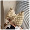 Women's bag new small fresh soft underarm pleated bag fashionable atmosphere simple shoulder bag